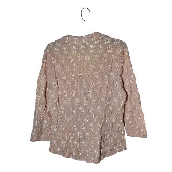 INC International Concepts Womens Pink Lace Button-Up Blouse XL Dainty Feminine - Picture 2 of 10